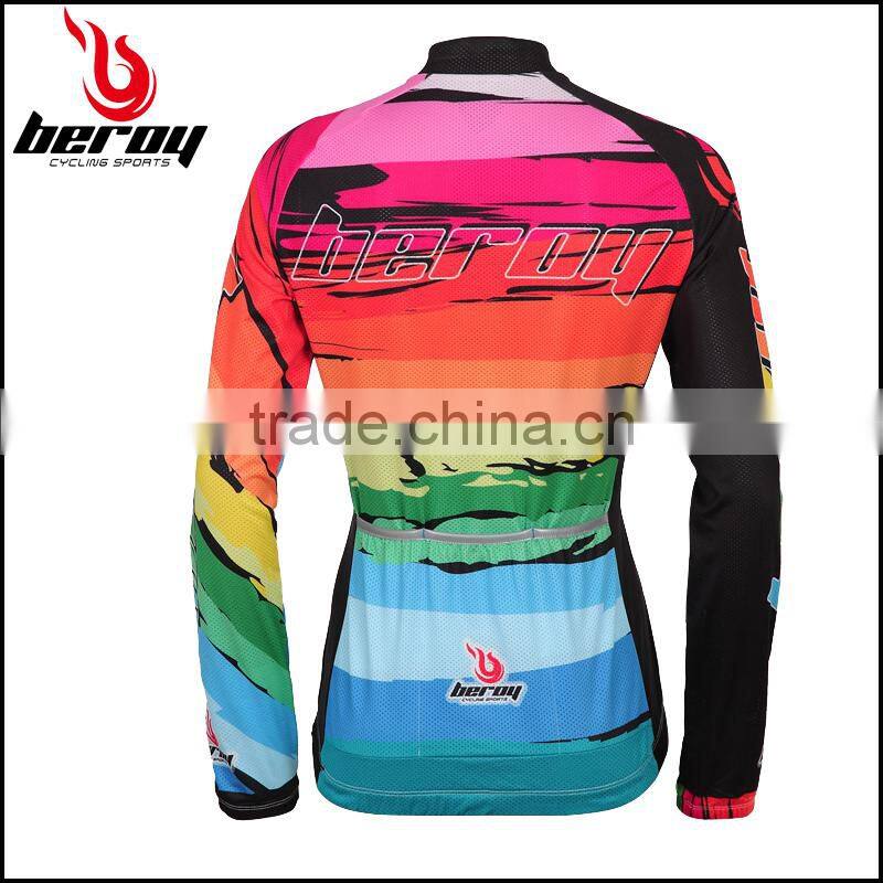 BEROY No Minimum Order Cycling Jersey, Neon Long Sleeve Cycling Apparel
