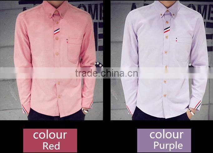 Decorated pocket high quality oxford shirts autumn shirts for man casual shirts