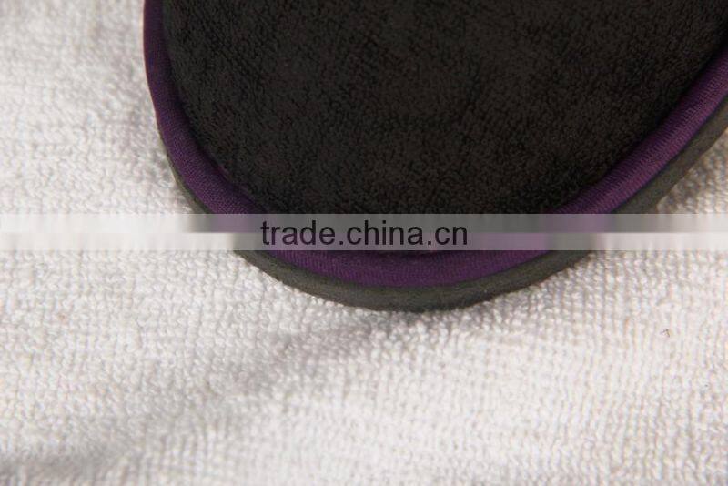 black five star hotel terry cloth slipper