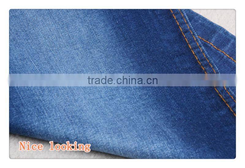 Light blue 98%cotton 2%spandex jeans denim fabric for women jeans