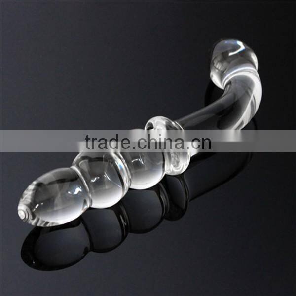 20.5cm Double glass dildos for women anal beads Anal plug Sex Toys Prostate Massager yapay penis