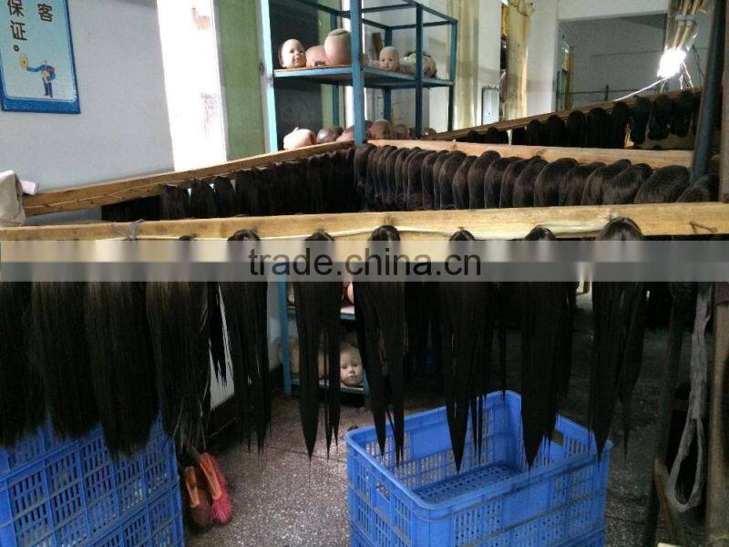 Custom doll mohair weft hair wigs for sale