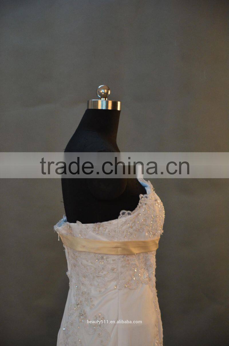 IN STOCK Off-The-Shoulder wedding dress Court train bridal gown SW14