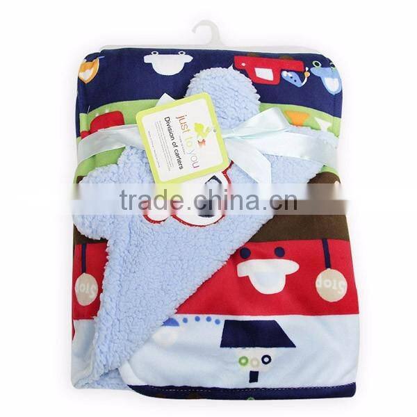 fashionable design soft touch animal baby blanket