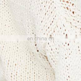 Oversized sweater Tunics for women of long sleeve apricot knit ladies tops with latest chunky handmade design as crochet