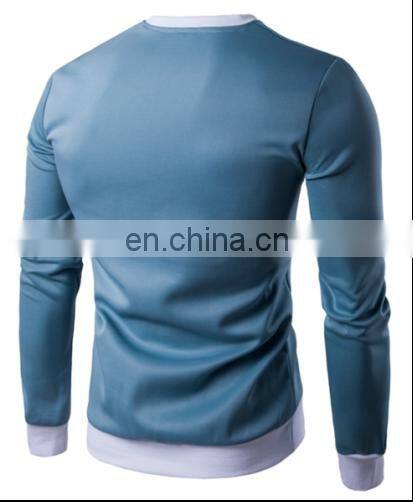 OEM Service Men's Hedging Sweater Long Sleeves Leisure Round Neck Solid Sweatshirt