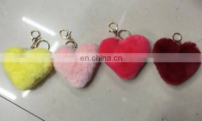 popular selling lovely pom pom key chain large fur bag charms