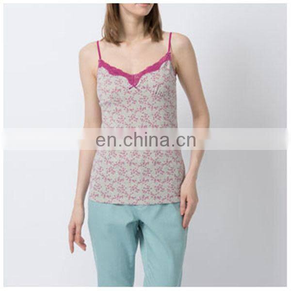 2015 New Design Small floral lace halter top