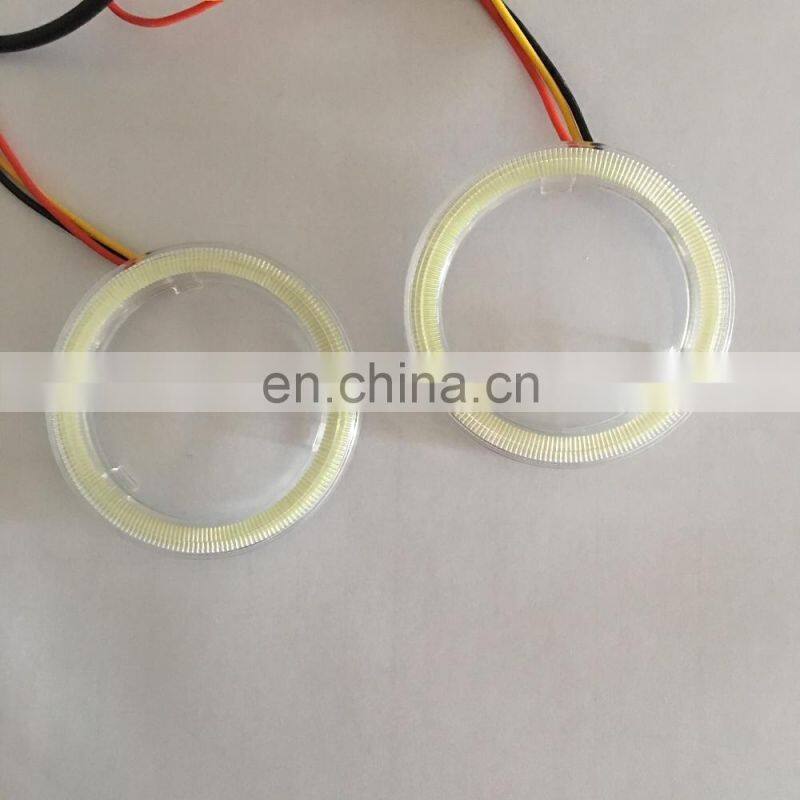 dual color COB LED angel eye halo ring white yellow