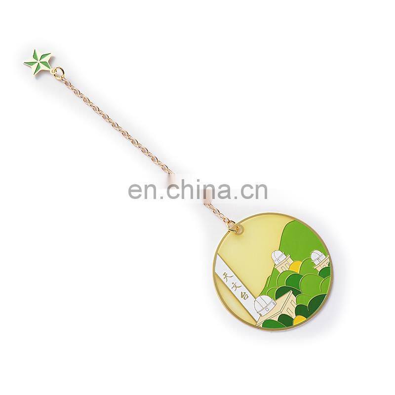 Custom portable pocket bookmarks with chain