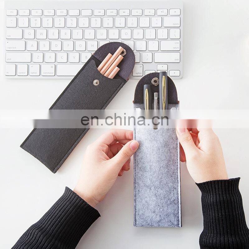 Cheap Creative Simple Pure Color Felt Pen Bag