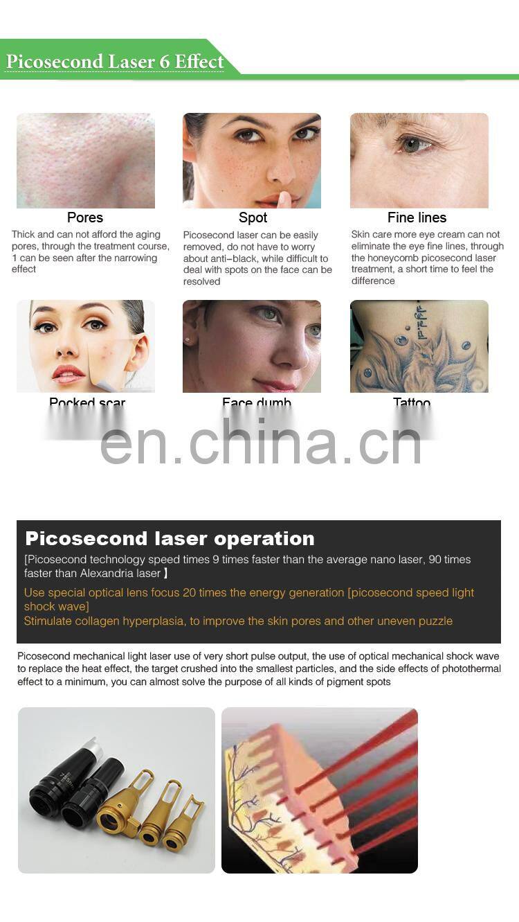 2019 New Design Yag Laser Tattoo Removal pigmentation Removal Portable Picosecond Beauty Machine