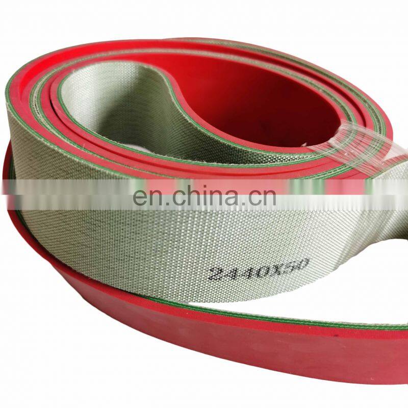 2440x50x5 Red Rubber Coating PVC Conveyor Belt