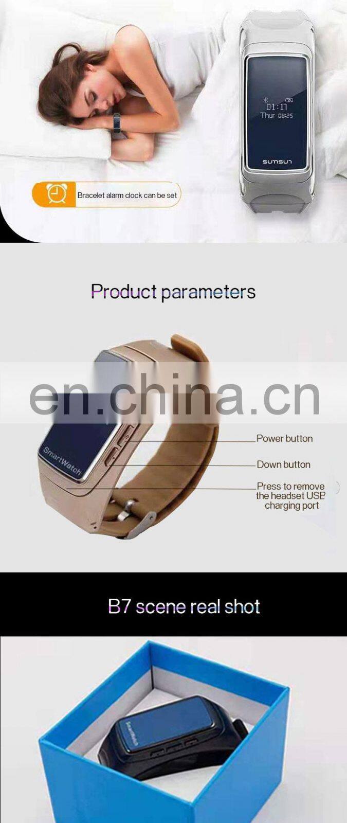 Smart Band Watch With Wireless Headset 2 In 1 Newest 2020 Men'S And Women'S Android Sport Bracelet Custom Smart Watch