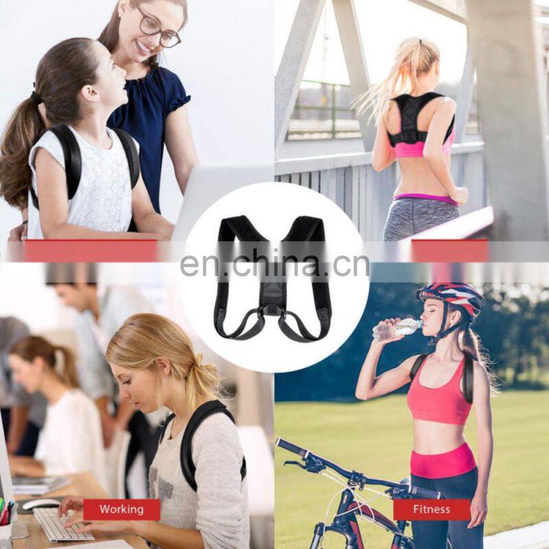 Comfortable Leather Pad Adjustable Back Support Posture Corrector