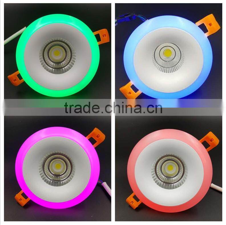 New arrival dual color control led down light in blue green red color