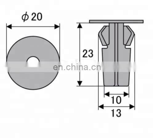 Customized auto trim Square hole Fastener Plastic Car mat Clip For Automotive