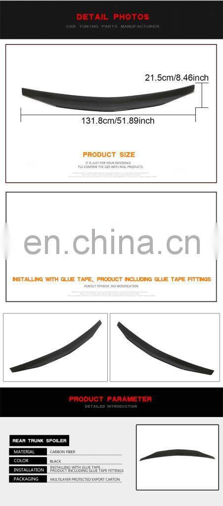Carbon Fiber Ducktail Wing Spoiler for Mercedes Benz W212 E200 E350 E400 E500 E63 AMG 2010-2015