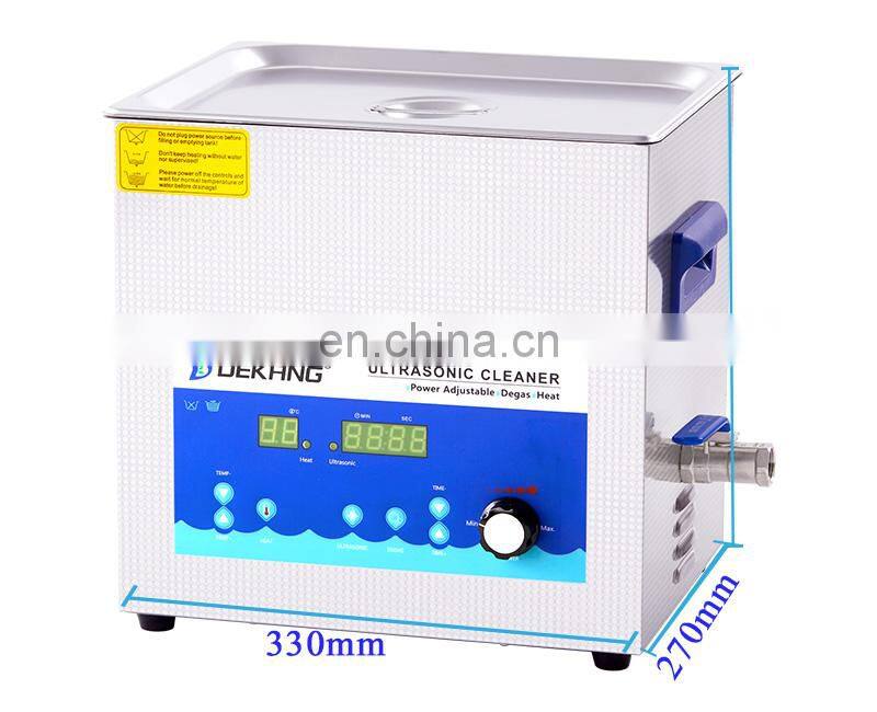 10 Liter Injector Power Adjustable Ultrasonic Cleaning Equipment with Heater and Timer