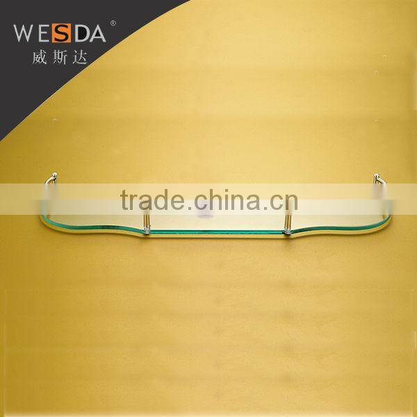 top grade bathroom single glass corner shelf ,bathroom rack