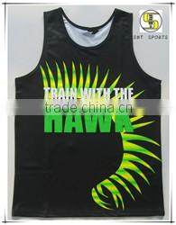 Digital print custom blue basketball jersey