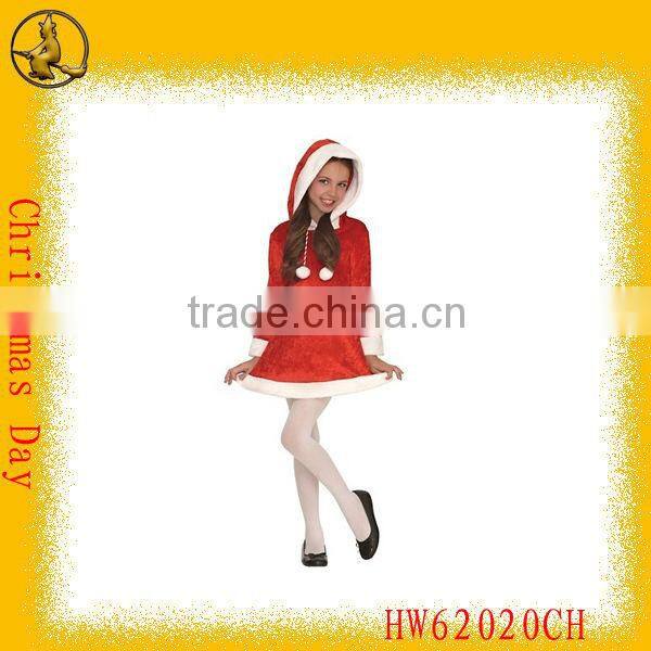 Red Cute Santa Claus Costume for Girls