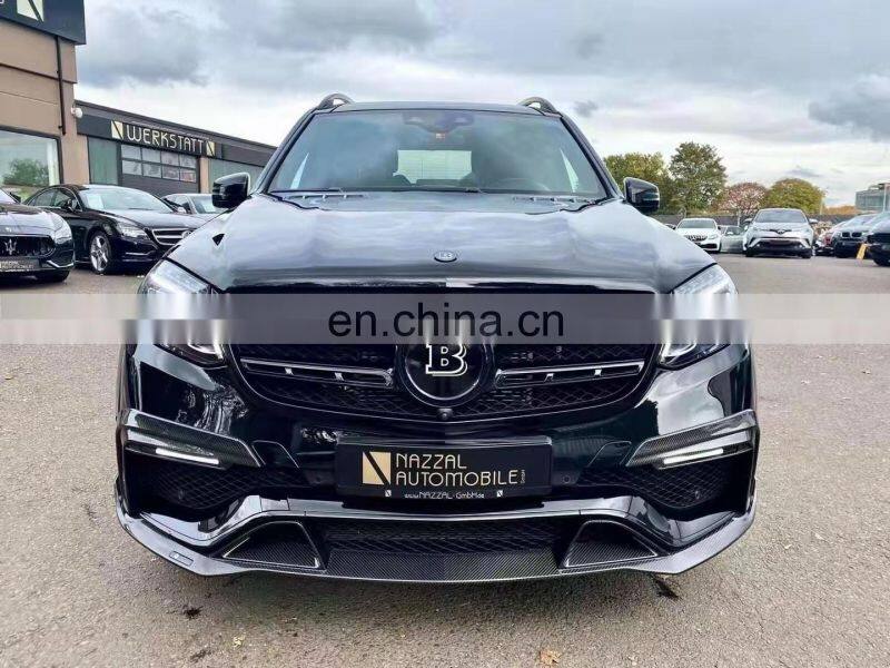 Runde Bra-bus Style Carbon Fiber For Mercedes-Benz GLS W166 Body Kit Front Lip Rear Lip Spoiler Headlight Cover Wheel Eyebrow