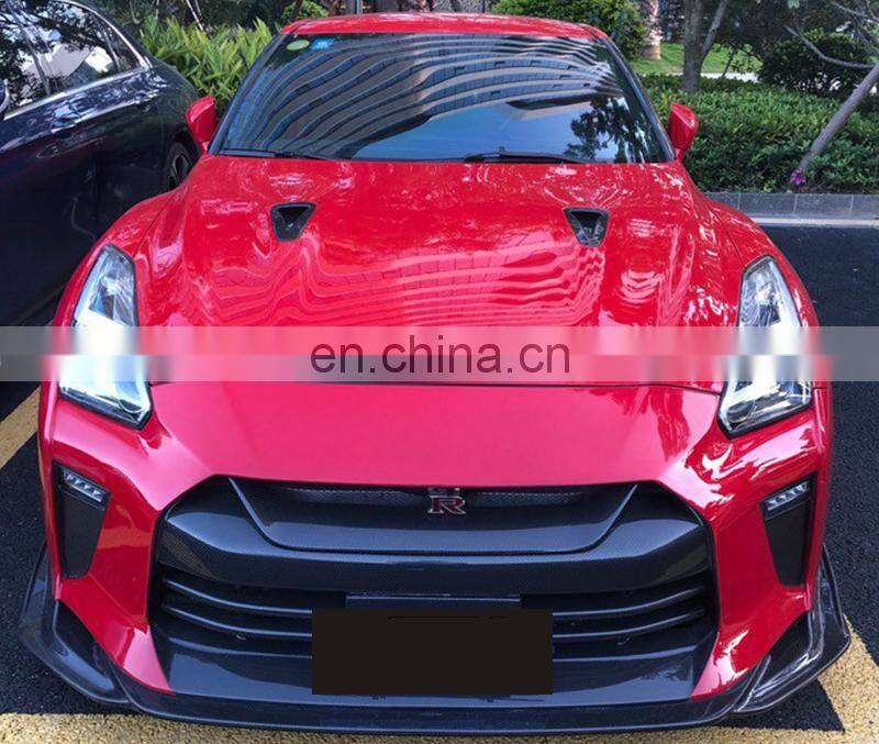 Runde Resin Half or Full Carbon Fiber For 2009-2021 Nissan GTR R35 Top Secret Style Body Kit Front Rear Bumper Lip Fender Hood