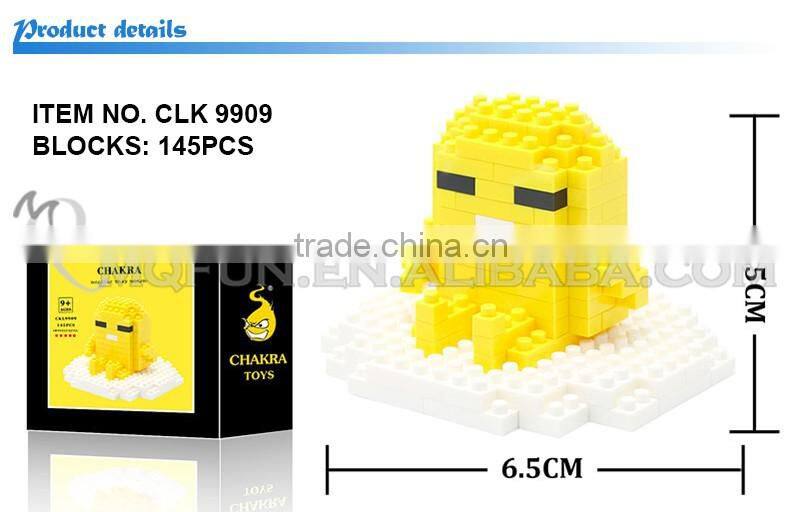 Mini Qute Kawaii CLK Egg Yolk Korea expression Diamond plastic building blocks bricks cartoon model educational toy