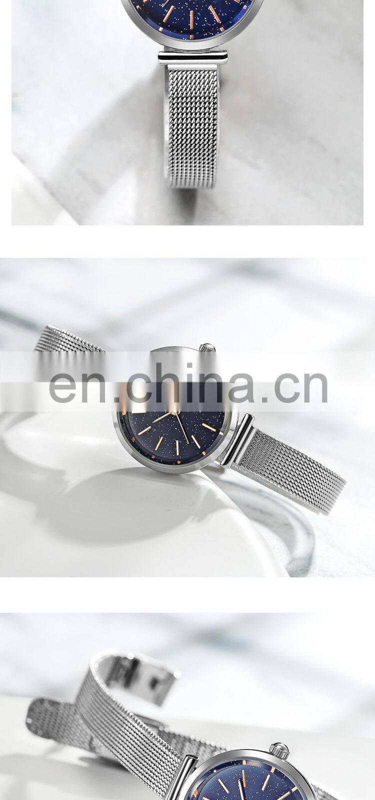 SINOBI Starry Sky Series Watch S9803L Women Gorgeous Wrist Watches Ultra Mesh Band Lady Handwatch 2021 Chic Watches