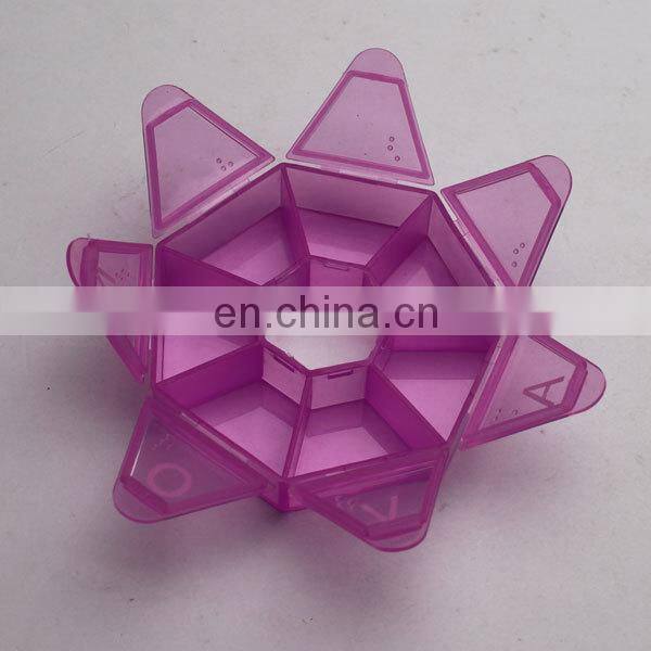 7 Days Pill Box with Plastic Hot Selling Slide Pill Box Wholesale Custom Different Color Pill Boxes Bulk