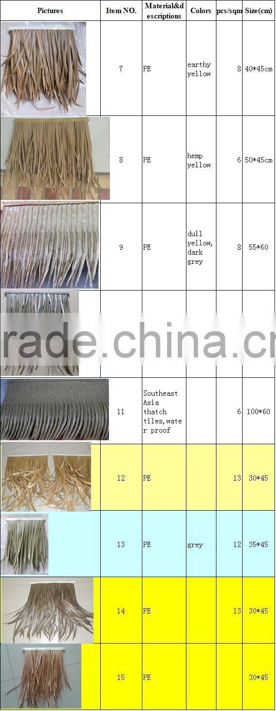 plastic thatch tiles wholesale manufacturer