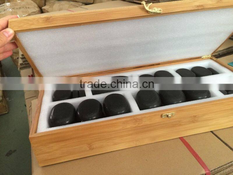 2016 nature spa deep theray hot massage stone set(60pcs set)