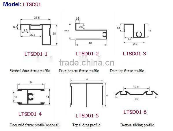High quality aluminium sliding door profile hotsell in Russia with all kinds of finish