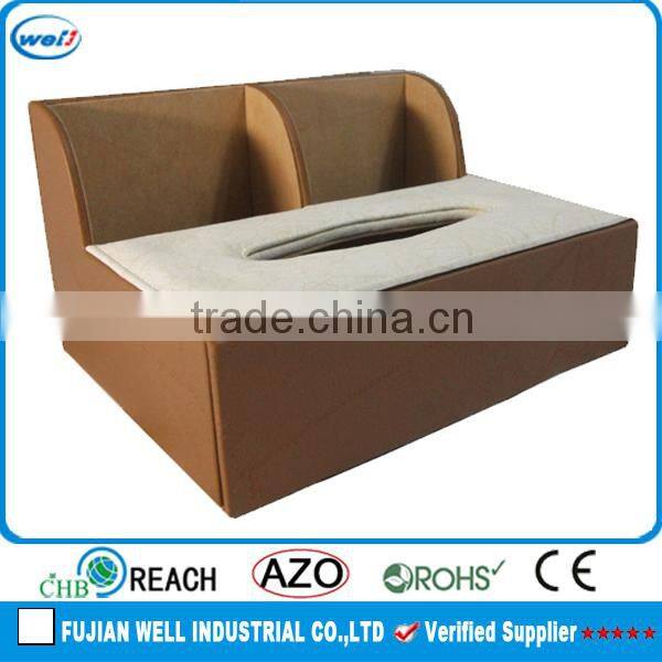 hot selling pu leather handmade tissue box cover
