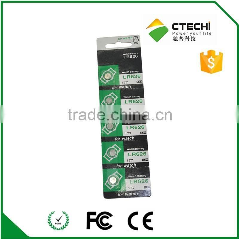 0 mercury alkaline battery LR626/177/AG4 non rechargeable battery