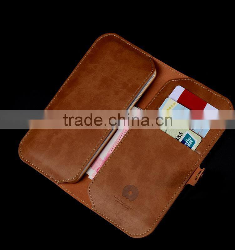 universal size for iphone 6 case leather made in China