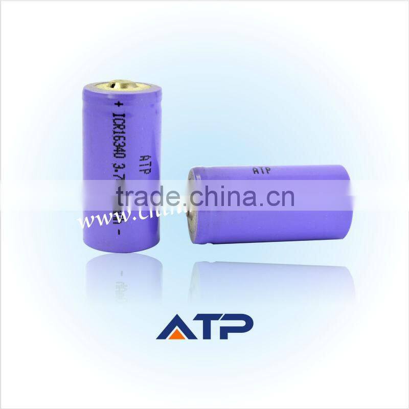 Hot products 400mah icr 16340 3.7v rechargeable battery for sale