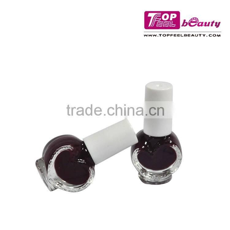 2016 high quality heart shaped nail polish for lady