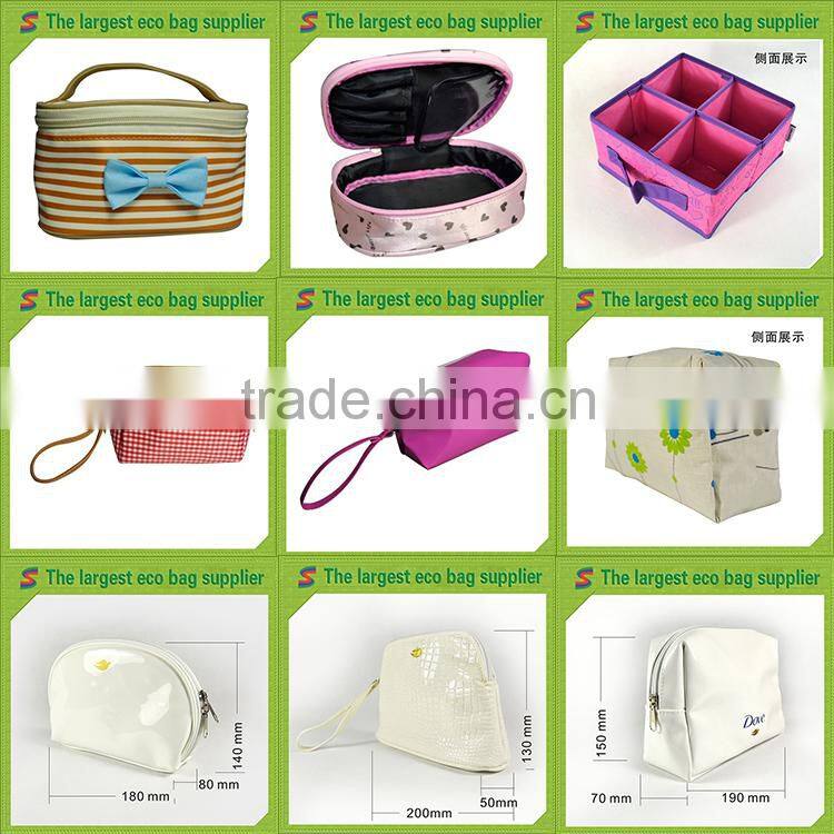 The Best Design fashion beautiful wholesale canvas cosmetic bag/makeup bag