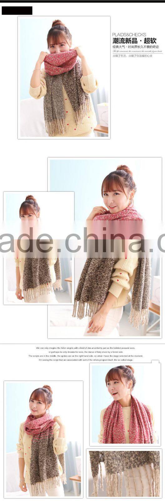 Wholesale Coral Fleece Striped Woven Warm Winter Women Shawls