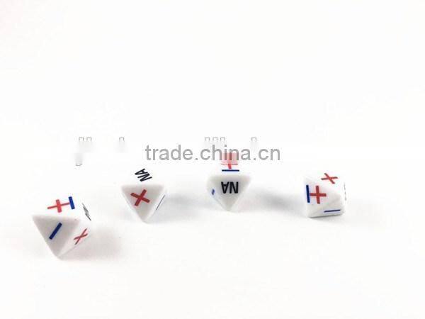 white logo printing 8 sided custom dice, bulk dice wholesale