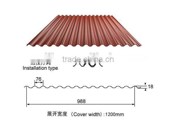Color Coated Corrugated Metal Roofing Sheet