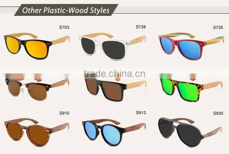 2015 Trendy Design Wood Glasses and New Arrived Polarized Lens Bamboo Glasses