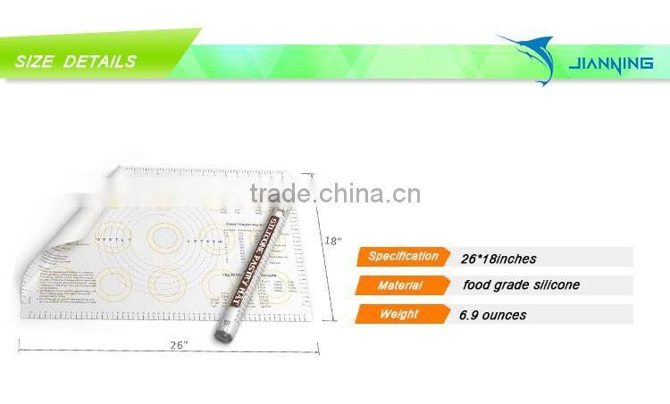 Silicone Pastry ,table, dinner Mat, Non-Slip Sheet Sticks To Countertop for Rolling Dough