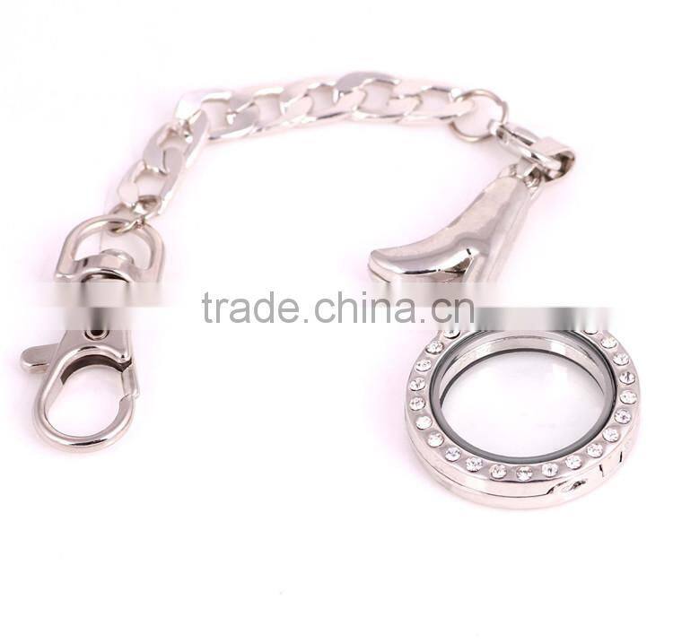 Floating Keychain Locket Floating Locket Keychain Floating Locket Key Chain with Lobster Clasp