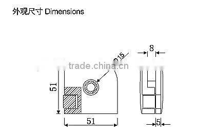 SA Glass cabinet door bottom pivot hinges