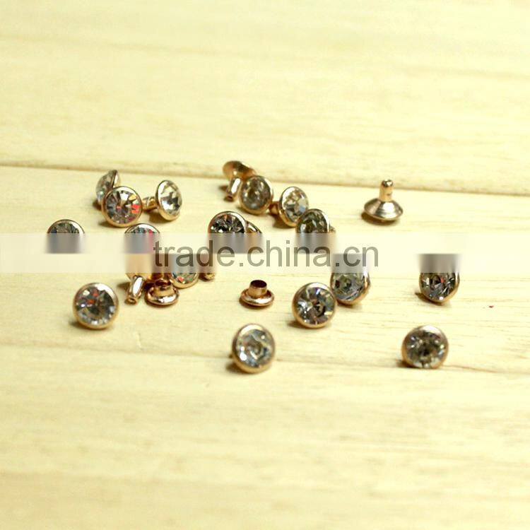 2015 shining plug rivet diamond rivets for shoes