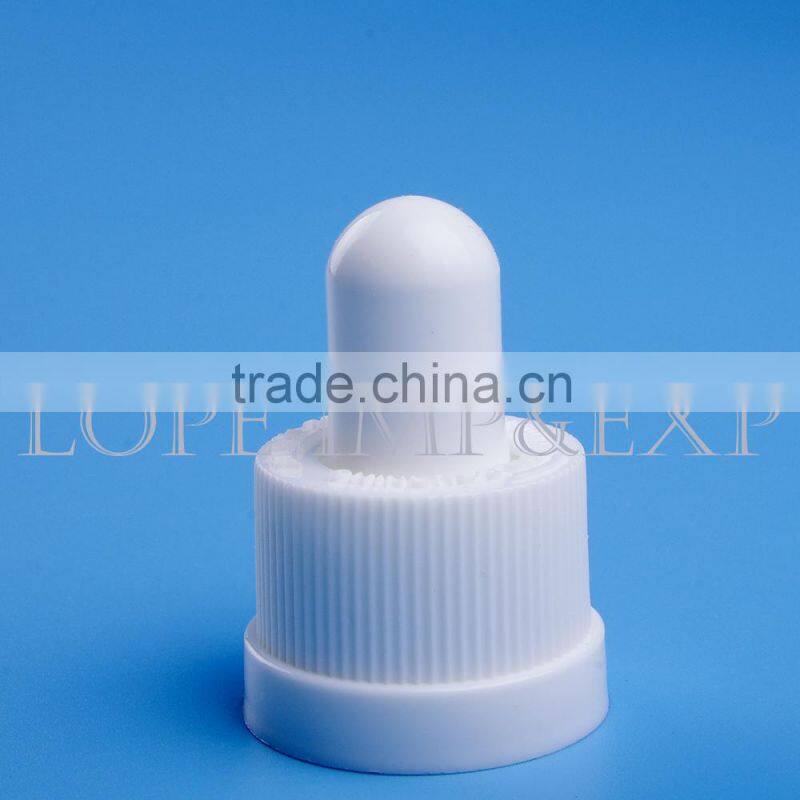 18/410 White PP Childproof Dropper