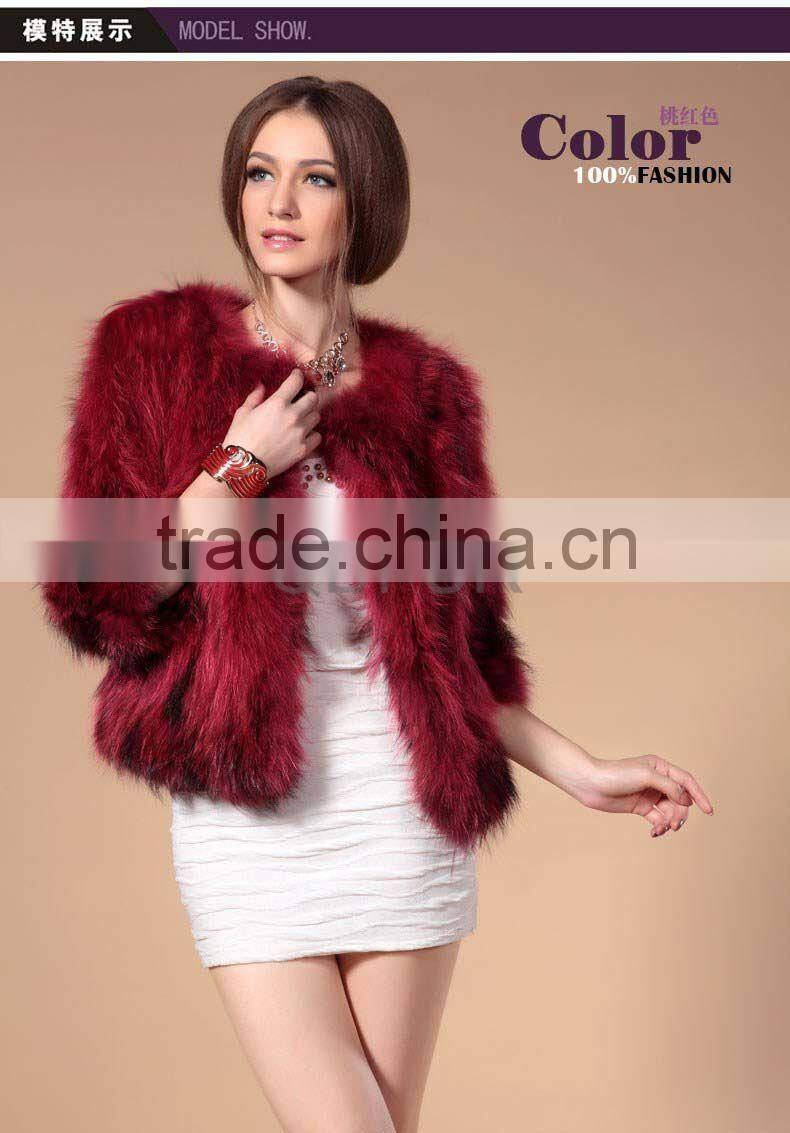 QD29363 4 Colour Korea Style Raccoon Fur Jacket From China